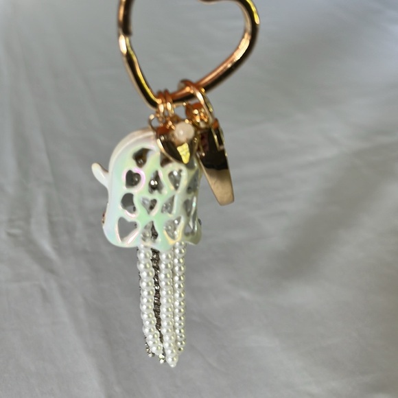 Betsey Johnson Ghost Key Fob Handbag Purse Charm Glow in the Dark Halloween NWT - Picture 7 of 11